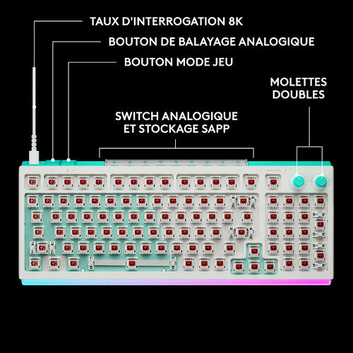 Logitech G512 X 98 - Blanc (AZERTY)