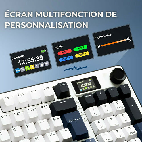 The G-Lab Keyz Elite 450 - Blanc/Gris (AZERTY)