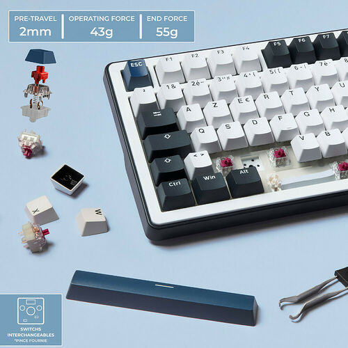 The G-Lab Keyz Elite 450 - Blanc/Gris (AZERTY)