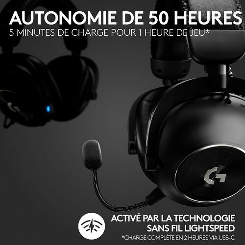 Logitech G PRO X 2 Lightspeed + Repose casque