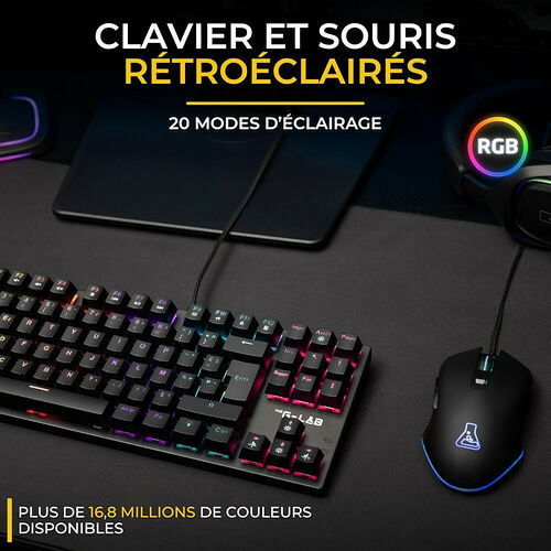 The G-Lab Combo Mercury EX (Noir) (AZERTY)
