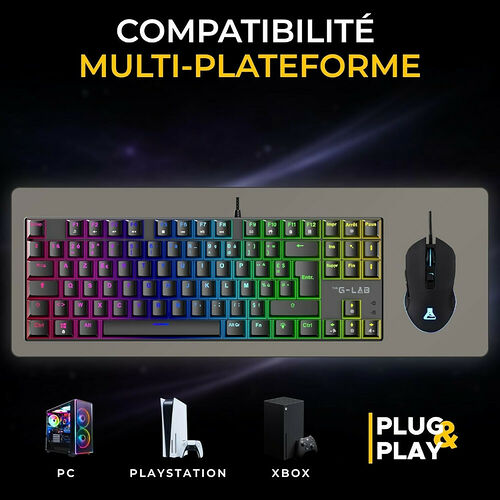 The G-Lab Combo Mercury EX (Noir) (AZERTY)