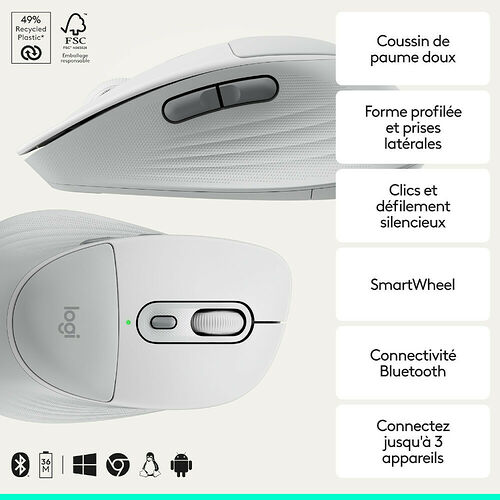 Logitech Signature Comfort Plus M850 L (Blanc)