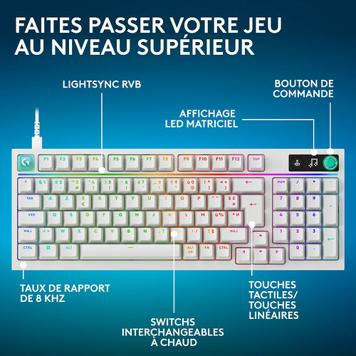 Logitech G316 X 98 - Blanc (AZERTY)