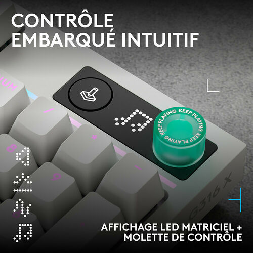 Logitech G316 X 98 - Blanc (AZERTY)