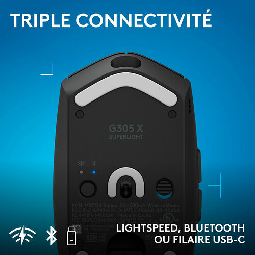 Logitech G305 X Superlight - Noir