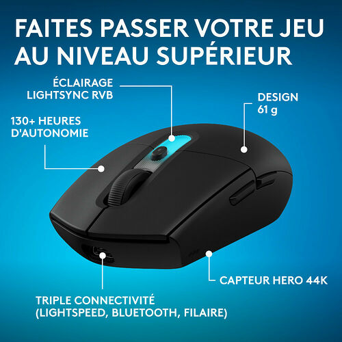 Logitech G305 X Superlight - Noir