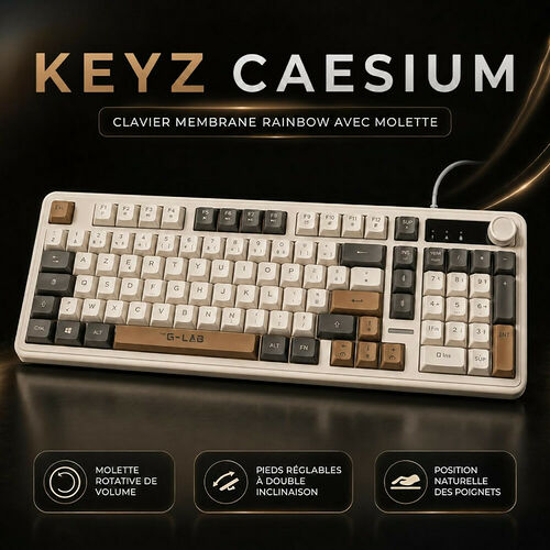 The G-Lab Keyz Caesium EX - Tricolore (AZERTY)