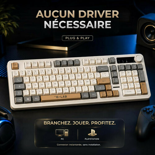 The G-Lab Keyz Caesium EX - Tricolore (AZERTY)