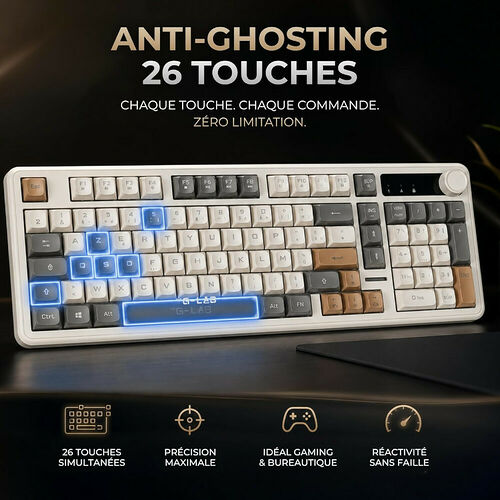 The G-Lab Keyz Caesium EX - Tricolore (AZERTY)