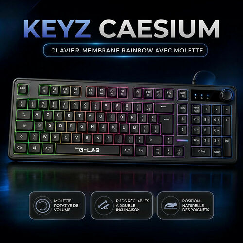 The G-Lab Keyz Caesium EX - Noir (AZERTY)