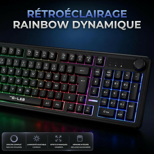 The G-Lab Keyz Caesium EX - Noir (AZERTY)