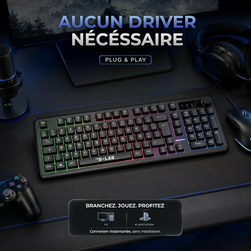 The G-Lab Keyz Caesium EX - Noir (AZERTY)