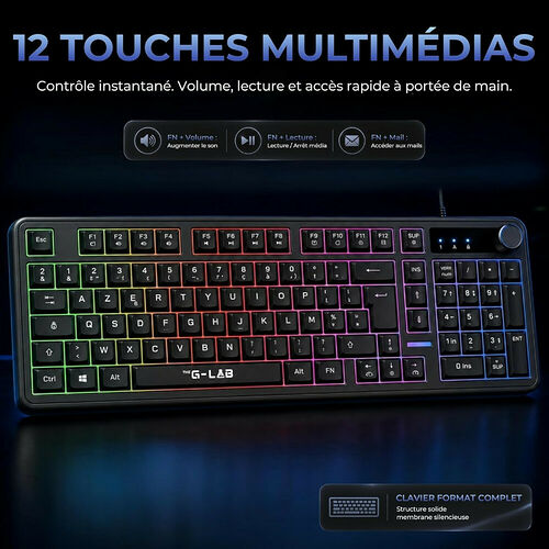 The G-Lab Keyz Caesium EX - Noir (AZERTY)