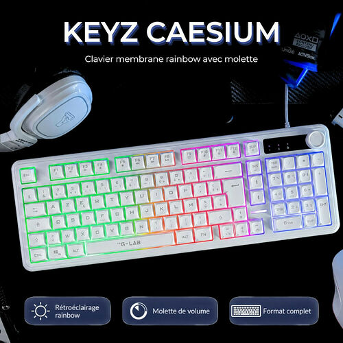 The G-Lab Keyz Caesium EX - Blanc (AZERTY)