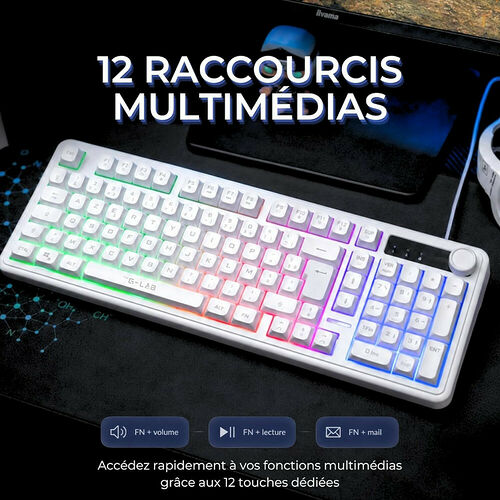 The G-Lab Keyz Caesium EX - Blanc (AZERTY)