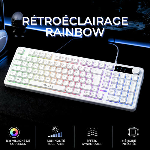 The G-Lab Keyz Caesium EX - Blanc (AZERTY)