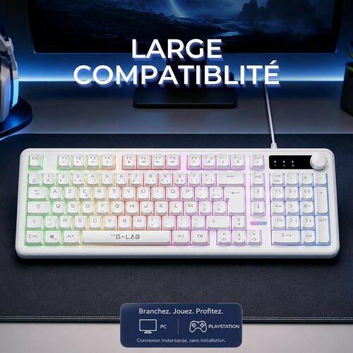 The G-Lab Keyz Caesium EX - Blanc (AZERTY)