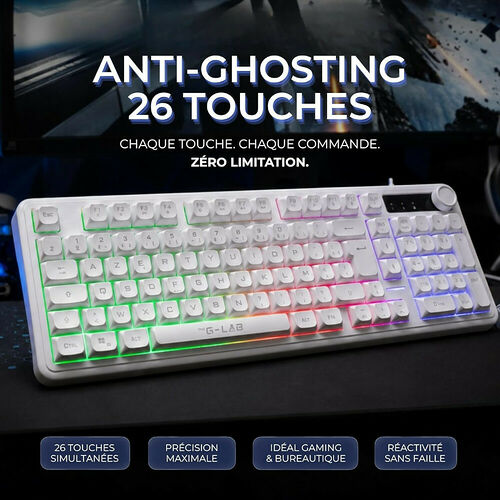 The G-Lab Keyz Caesium EX - Blanc (AZERTY)