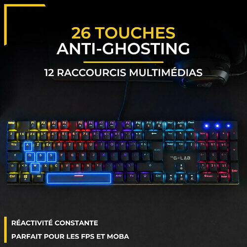 The G-Lab Keyz Radium - Noir (AZERTY)