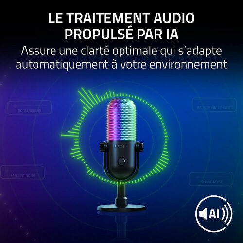 Razer Seiren V3 Chroma 32-Bit DSP - Noir