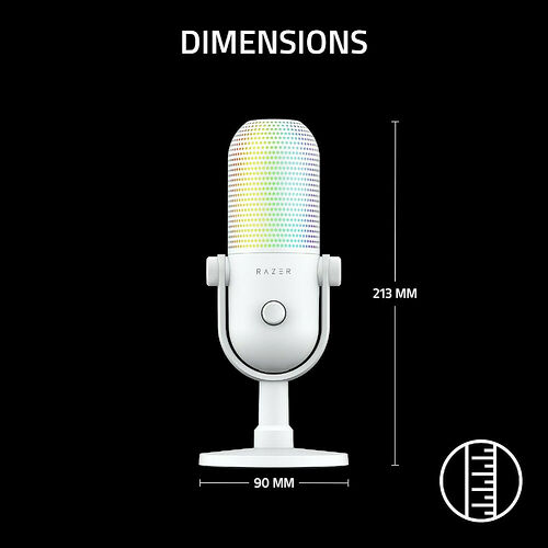 Razer Seiren V3 Chroma 32-Bit DSP - Blanc