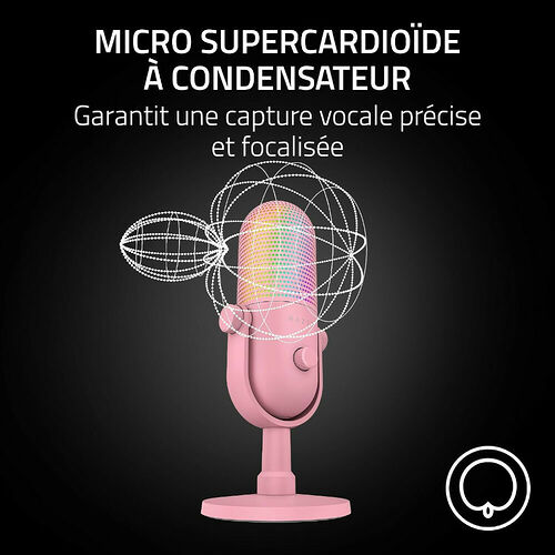 Razer Seiren V3 Chroma 32-Bit DSP - Quartz