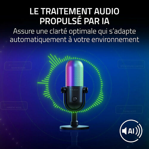 Razer Seiren V3 Chroma 32-Bit DSP - Quartz