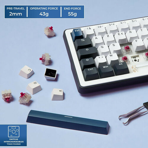 The G-Lab Keyz Elite 200 - Blanc/Noir (AZERTY)