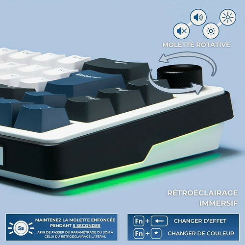 The G-Lab Keyz Elite 200 - Blanc/Noir (AZERTY)