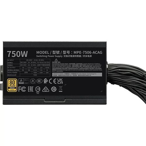 Cooler Master MWE Gold 750 V3 ATX 3.1 Non-Modular - 750W