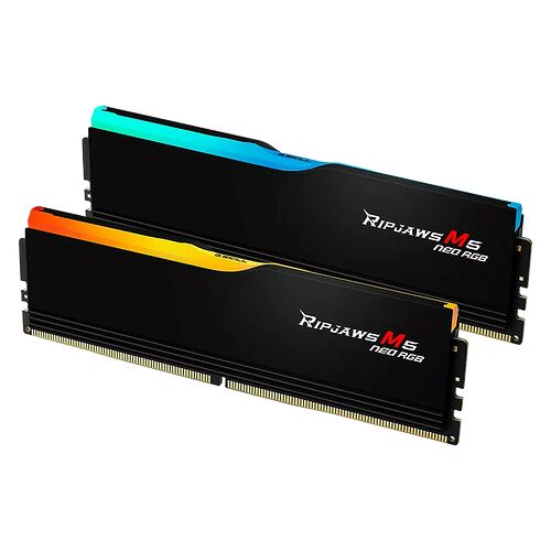 DDR5 G.Skill RipJaws M5 Neo Noir RGB - 32 Go (2 x 16 Go) 6000 MHz - CAS 30