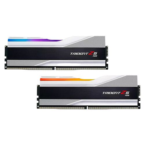 DDR5 G.Skill Trident Z5 RGB Argent - 32 Go (2 x 16 Go) 6000 MHz - CAS 32