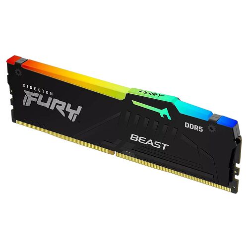 DDR5 Kingston Fury Beast Black RGB - 16 Go (2 x 8 Go) 5200 MHz - CAS 40