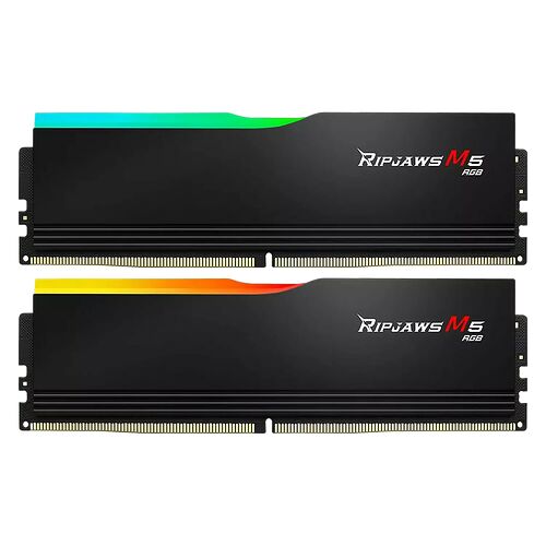 DDR5 G.Skill RipJaws M5 Noir RGB - 32 Go (2 x 16 Go) 6000 MHz - CAS 32
