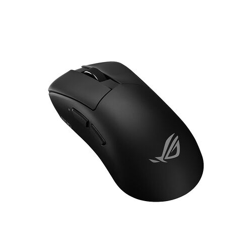 Souris gaming noire avec le logo ROG de Republic of Gamers.