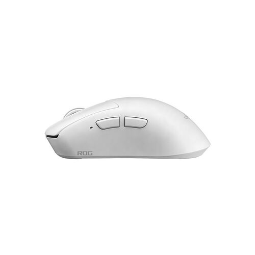 Souris gaming sans fil blanche de la marque ROG.