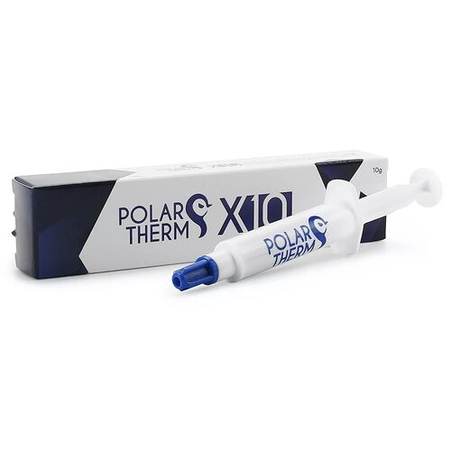 Pâte thermique Polar Therm X10 présentée avec son emballage blanc et bleu.
