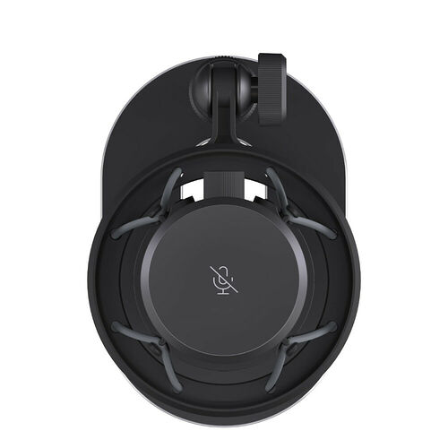 Casque HyperX noir vu de dessus, présentant un design sobre avec le logo de la marque sur l'écouteur.