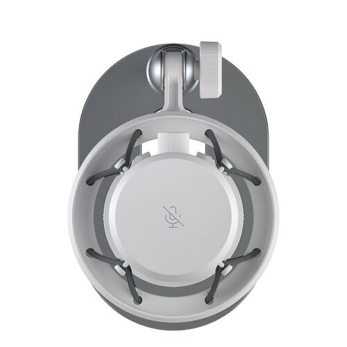 Casque audio blanc de la marque HyperX, vu de dessus, montrant l'arceau et les coussinets.