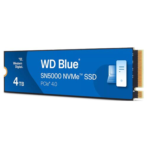 SSD NVMe Western Digital Blue de 4 To, format M.2, compatible PCIe 4.0.