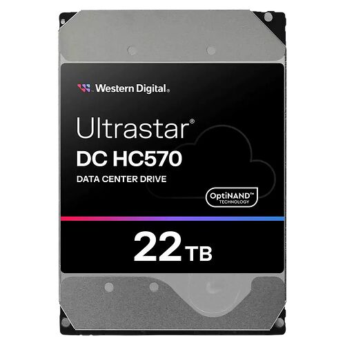 Disque dur Western Digital Ultrastar DC HC570 de 22 To, un disque de type Data Center Drive avec technologie OptiNAND.