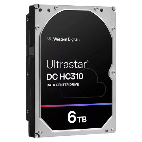Disque dur Western Digital Ultrastar DC HC310 de 6 To, conçu pour les centres de données.