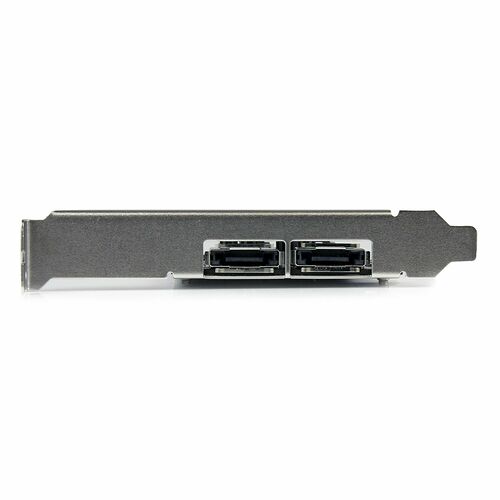 L'arrière d'une carte graphique avec deux ports de sortie HDMI.
