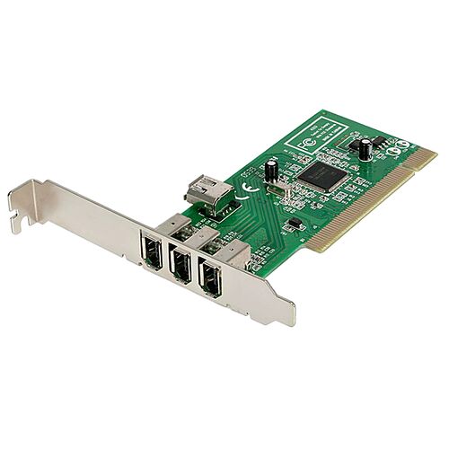 Carte d'extension PCIe avec quatre ports USB sur une plaque métallique, conçue pour ajouter des ports USB à un PC.