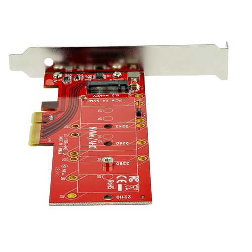 Adaptateur PCIe pour SSD NVMe avec un emplacement M.2 M-Key, conçu pour installer un disque NVMe sur un port PCIe x4.