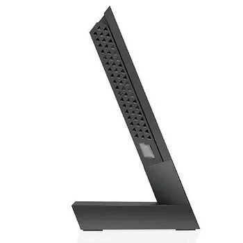 Support de charge vertical noir pour smartphone, présentant une surface texturée sur le côté.