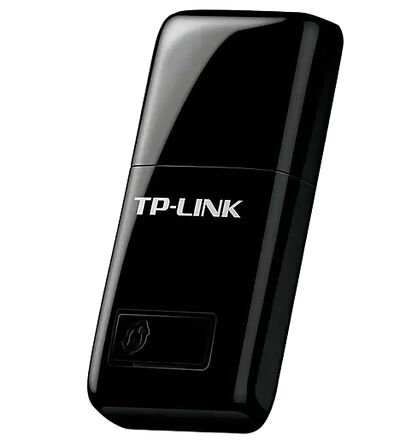 Adaptateur Wi-Fi USB noir de la marque TP-Link.