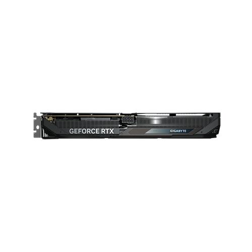 Carte graphique Gigabyte GeForce RTX noire avec un design fin et profilée.