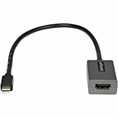 Câble adaptateur StarTech de l'USB-C vers HDMI, de couleur noire avec un connecteur USB-C et une prise HDMI.